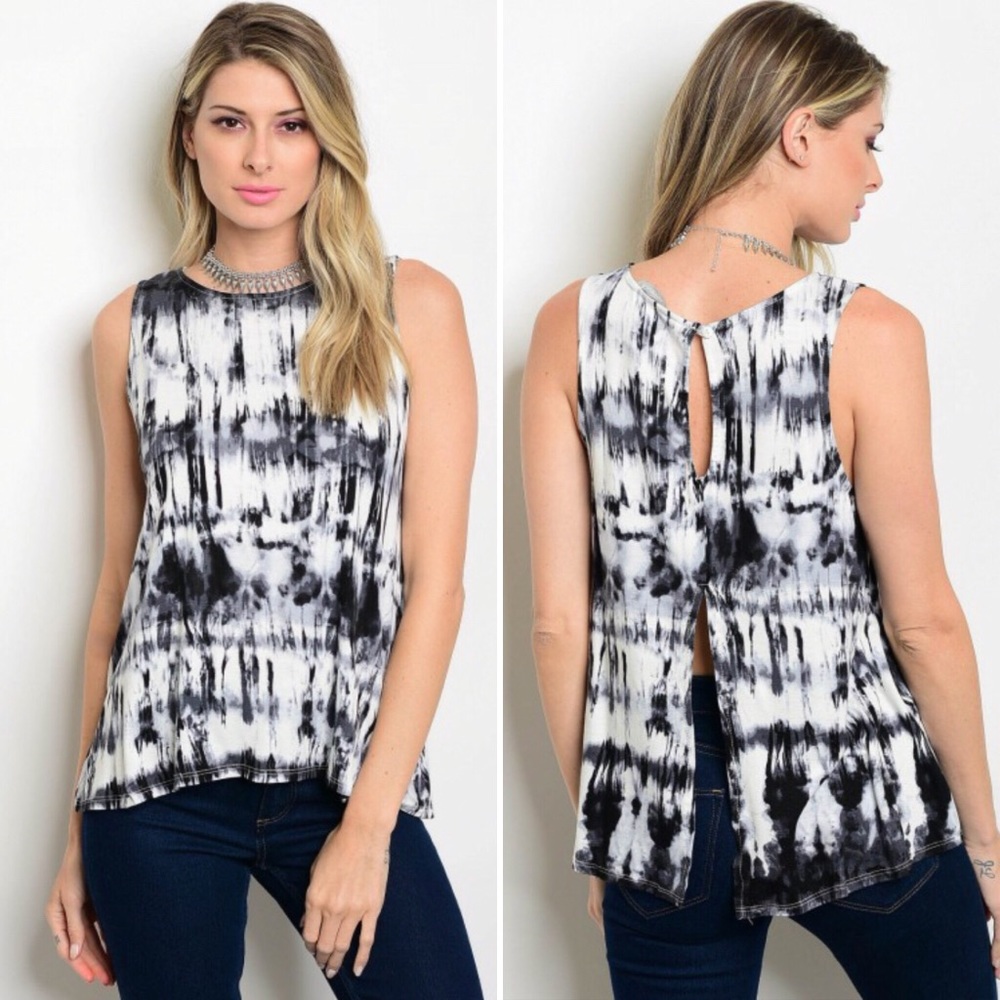 Black Tie Dye Top